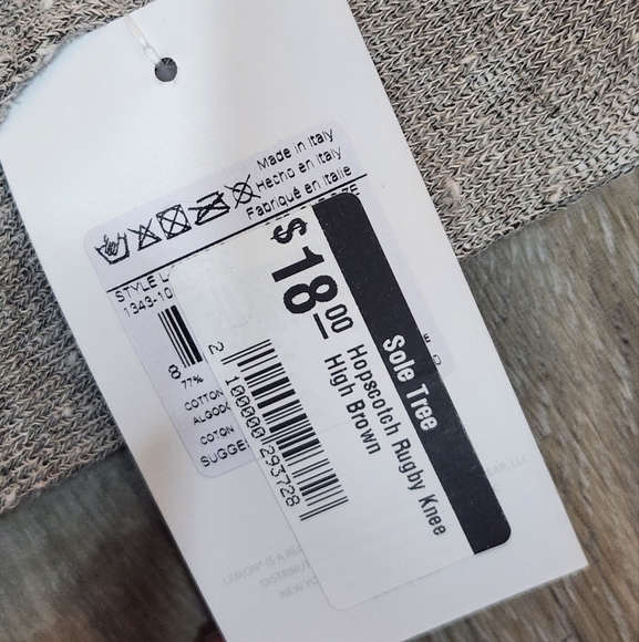 Lemon Brown Rugby Knee High  Casual Socks with Textured Pattern - Picture 4 of 5